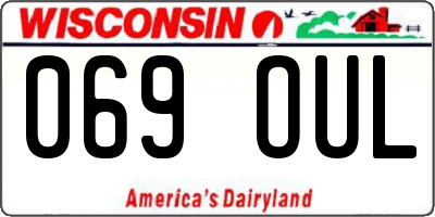 WI license plate 069OUL