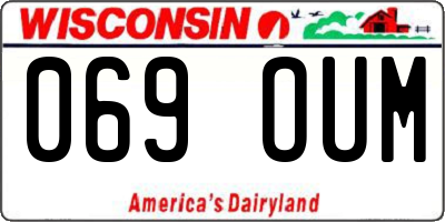 WI license plate 069OUM