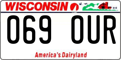 WI license plate 069OUR