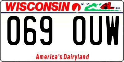 WI license plate 069OUW