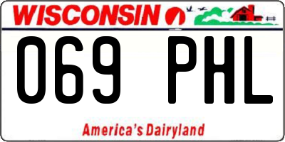 WI license plate 069PHL