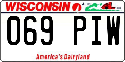WI license plate 069PIW