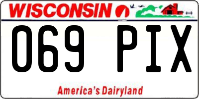 WI license plate 069PIX