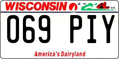 WI license plate 069PIY