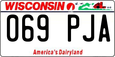 WI license plate 069PJA