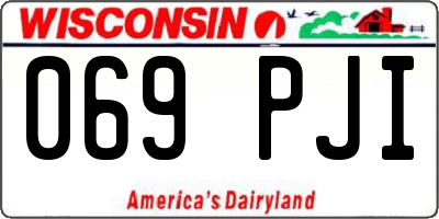WI license plate 069PJI