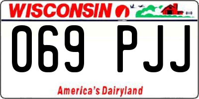 WI license plate 069PJJ