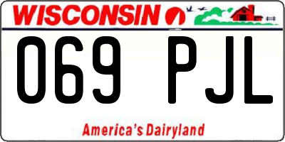 WI license plate 069PJL