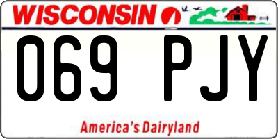WI license plate 069PJY