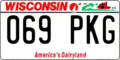 WI license plate 069PKG