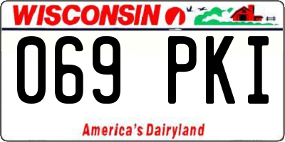 WI license plate 069PKI