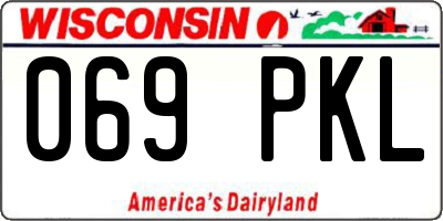 WI license plate 069PKL