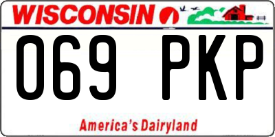 WI license plate 069PKP