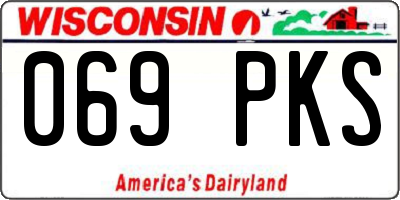 WI license plate 069PKS