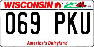WI license plate 069PKU