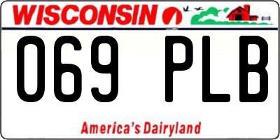 WI license plate 069PLB