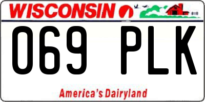 WI license plate 069PLK