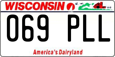 WI license plate 069PLL