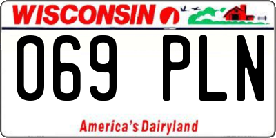 WI license plate 069PLN
