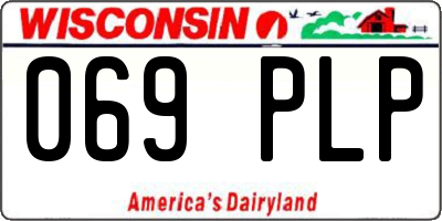 WI license plate 069PLP