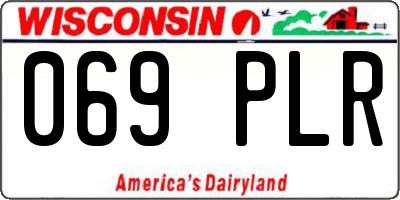 WI license plate 069PLR