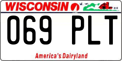 WI license plate 069PLT