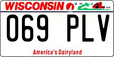 WI license plate 069PLV