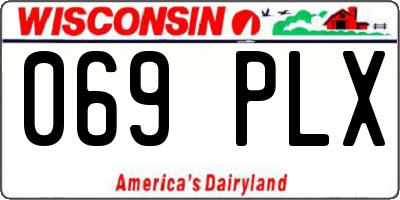 WI license plate 069PLX