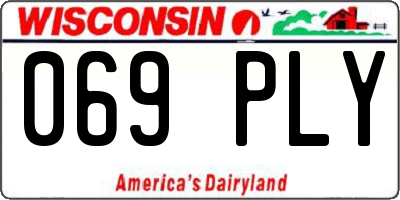 WI license plate 069PLY