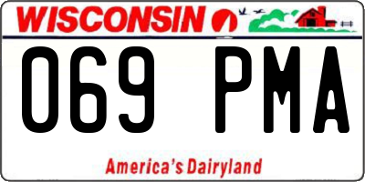 WI license plate 069PMA