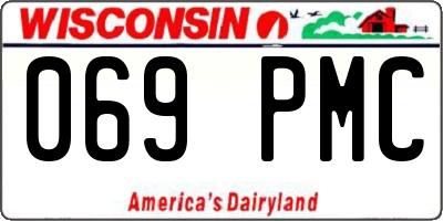 WI license plate 069PMC