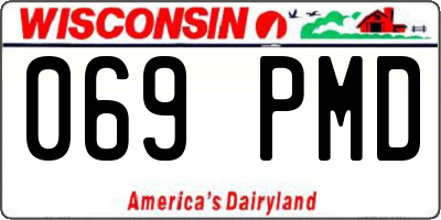 WI license plate 069PMD