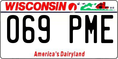 WI license plate 069PME