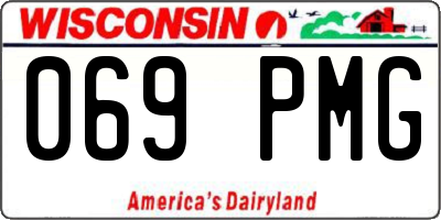 WI license plate 069PMG