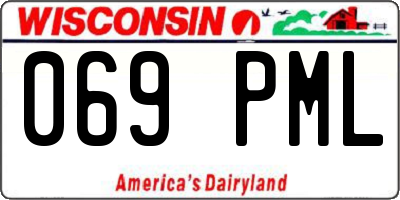 WI license plate 069PML