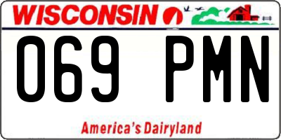 WI license plate 069PMN