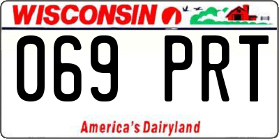WI license plate 069PRT