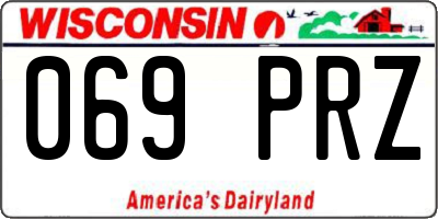WI license plate 069PRZ