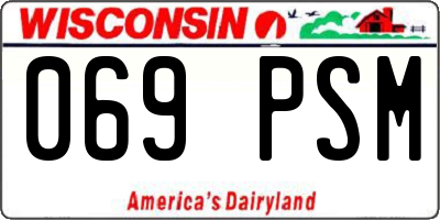 WI license plate 069PSM