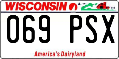 WI license plate 069PSX