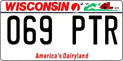 WI license plate 069PTR