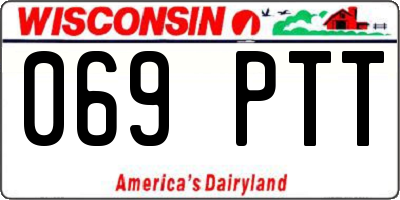 WI license plate 069PTT