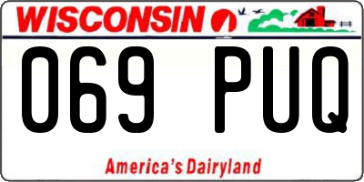 WI license plate 069PUQ