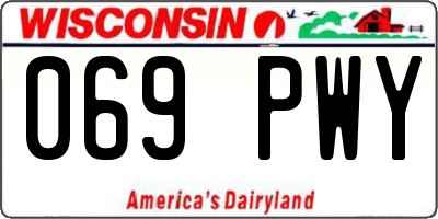 WI license plate 069PWY