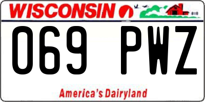 WI license plate 069PWZ