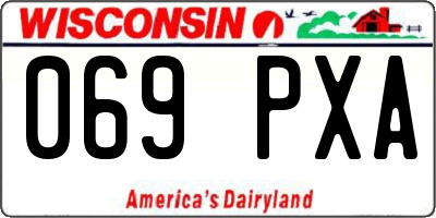 WI license plate 069PXA