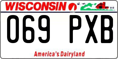 WI license plate 069PXB