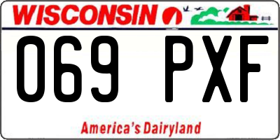 WI license plate 069PXF