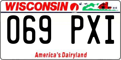WI license plate 069PXI