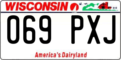 WI license plate 069PXJ